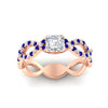 Load image into Gallery viewer, https://cdn.fascinatingdiamonds.com/FD11157/infinity-asscher-cut-twist-diamond-engagement-ring-with-sapphire-in-rose-gold-FD11157ASRGSABLHAND-NL-RG.jpg
