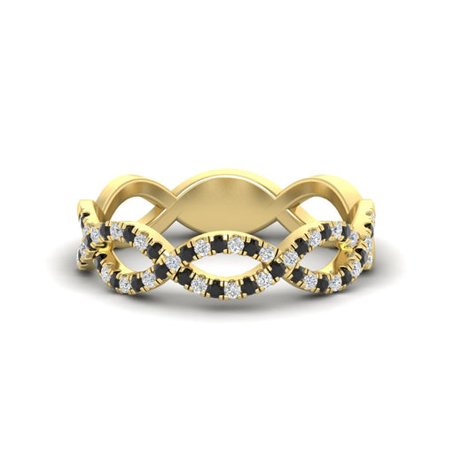Infinity Diamond Twist Wedding Band