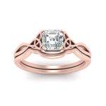 Load image into Gallery viewer, infinity-celtic-asscher-cut-solitaire-wedding-set-in-rose-gold-FD9286ASANGLE5-NL-RG-B1?v=1755772230
