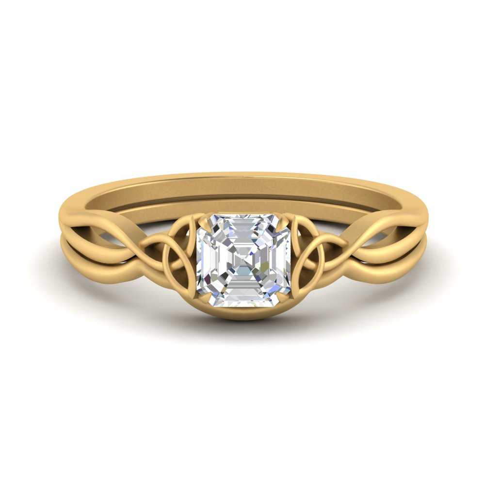 infinity-celtic-asscher-cut-solitaire-wedding-set-in-yellow-gold-FD9286AS-NL-YG-B1?v=1755772230