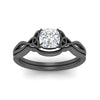 Load image into Gallery viewer, infinity-celtic-cushion-cut-solitaire-wedding-set-in-black-gold-FD9286CUANGLE5-NL-BG-B1?v=1755772237