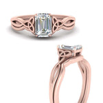 Load image into Gallery viewer, infinity-celtic-emerald-cut-solitaire-wedding-set-in-rose-gold-FD9286EMANGLE3-NL-RG-B1?v=1755772242