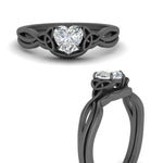 Load image into Gallery viewer, infinity-celtic-heart-shaped-solitaire-wedding-set-in-black-gold-FD9286HTANGLE3-NL-BG-B1?v=1755772247
