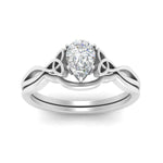 Load image into Gallery viewer, infinity-celtic-pear-shaped-solitaire-wedding-set-in-white-gold-FD9286PEANGLE5-NL-WG-B1?v=1755772261
