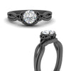 Load image into Gallery viewer, infinity-celtic-round-cut-solitaire-wedding-set-in-black-gold-FD9286ROANGLE3-NL-BG-B1?v=1755772275