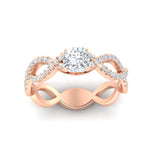 Load image into Gallery viewer, infinity-cushion-cut-twist-diamond-engagement-ring-in-rose-gold-FD11157CURANGLE3-NL-RG
