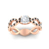 Load image into Gallery viewer, infinity-cushion-cut-twist-diamond-engagement-ring-with-black-diamond-in-rose-gold-FD11157CURGBLACKANGLE3-NL-RG