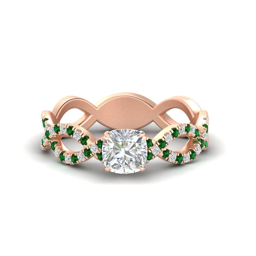 infinity-cushion-cut-twist-diamond-engagement-ring-with-emerald-in-rose-gold-FD11157CURGEMGRANGLE3-NL-RG