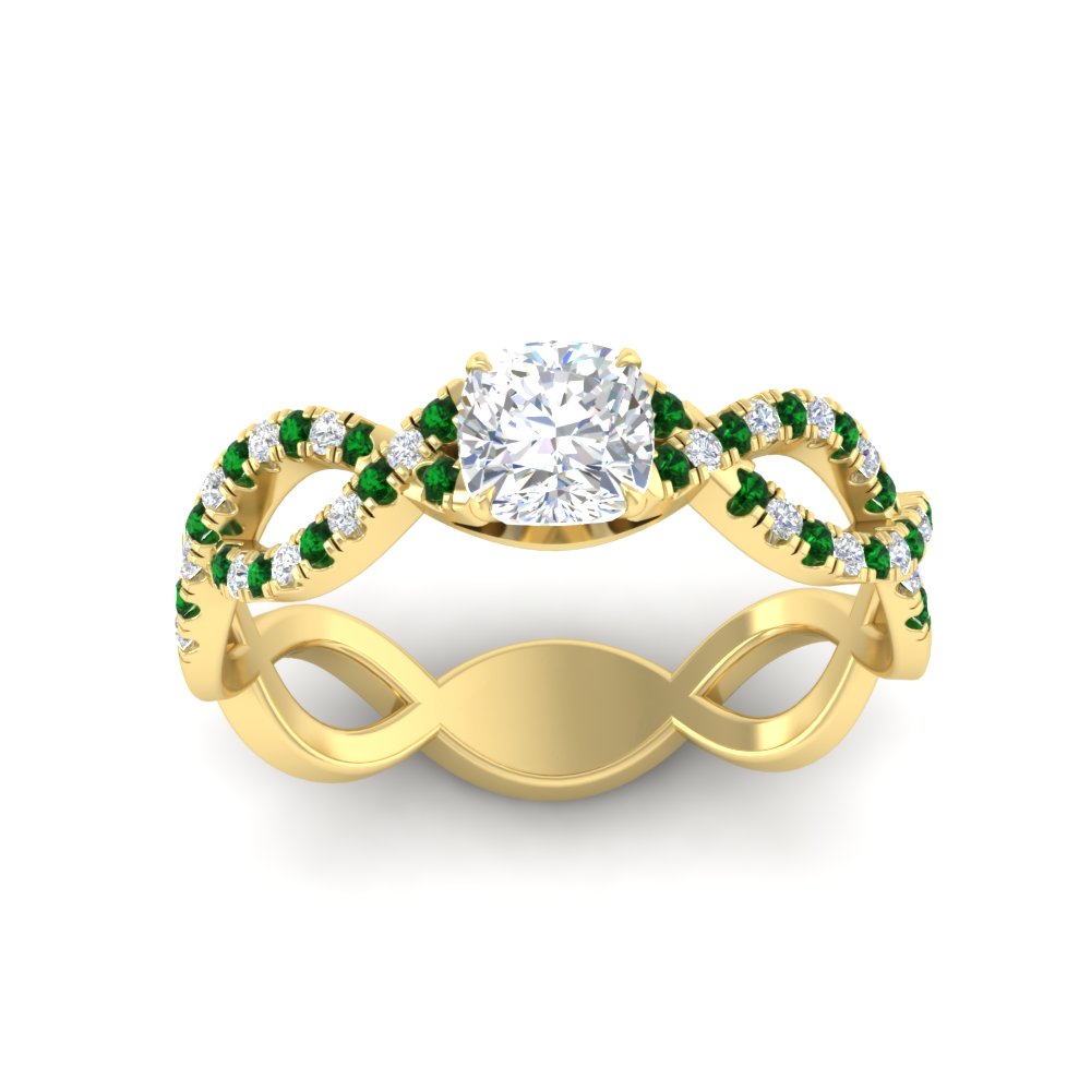 infinity-cushion-cut-twist-diamond-engagement-ring-with-emerald-in-yellow-gold-FD11157CURGEMGRANGLE3-NL-YG