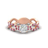 Load image into Gallery viewer, infinity-cushion-cut-twist-diamond-engagement-ring-with-pink-sapphire-in-rose-gold-FD11157CURGSADRPIANGLE3-NL-RG