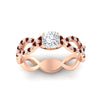 Load image into Gallery viewer, infinity-cushion-cut-twist-diamond-engagement-ring-with-ruby-in-rose-gold-FD11157CURGRUDRANGLE3-NL-RG