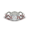 Load image into Gallery viewer, infinity-cushion-cut-twist-diamond-engagement-ring-with-ruby-in-white-gold-FD11157CURGRUDRANGLE3-NL-WG