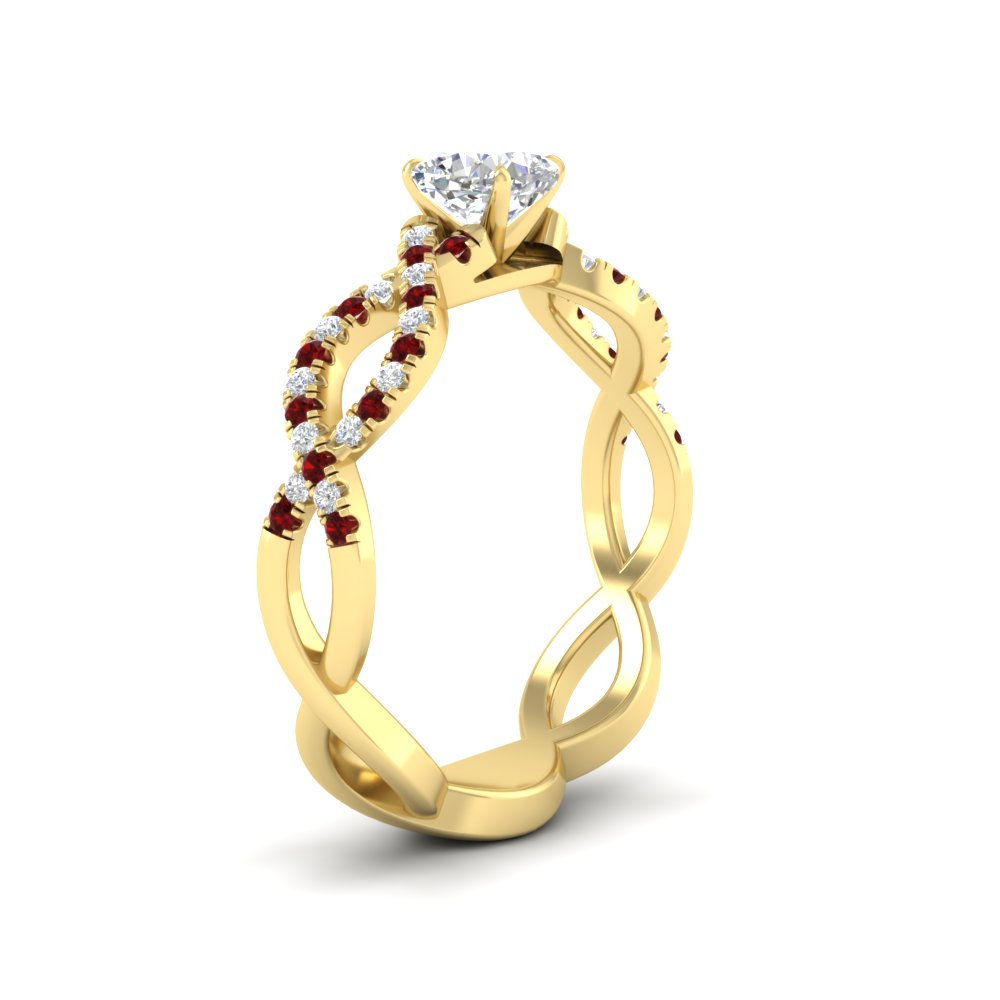infinity-cushion-cut-twist-diamond-engagement-ring-with-ruby-in-yellow-gold-FD11157CURGRUDRANGLE3-NL-YG
