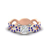 Load image into Gallery viewer, infinity-cushion-cut-twist-diamond-engagement-ring-with-sapphire-in-rose-gold-FD11157CURGSABLANGLE3-NL-RG