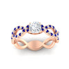 Load image into Gallery viewer, infinity-cushion-cut-twist-diamond-engagement-ring-with-sapphire-in-rose-gold-FD11157CURGSABLANGLE3-NL-RG
