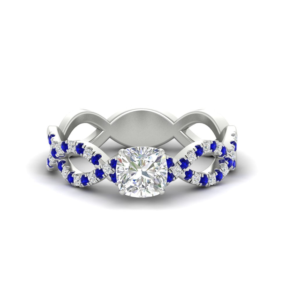 infinity-cushion-cut-twist-diamond-engagement-ring-with-sapphire-in-white-gold-FD11157CURGSABLANGLE3-NL-WG