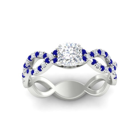 infinity-cushion-cut-twist-diamond-engagement-ring-with-sapphire-in-white-gold-FD11157CURGSABLANGLE3-NL-WG