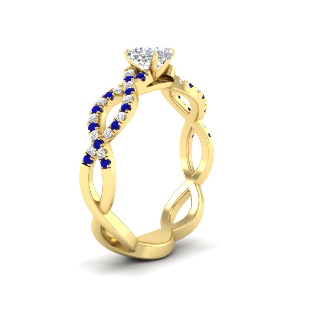 infinity-cushion-cut-twist-diamond-engagement-ring-with-sapphire-in-yellow-gold-FD11157CURGSABLANGLE3-NL-YG