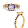 Load image into Gallery viewer, infinity-cushion-halo-diamond-engagement-ring-with-purple-topaz-in-yellow-gold-FD9126CURGVITOANGLE3-NL-YG_5df8a083-805b-4be8-80fb-532547b27a64?v=1757924892