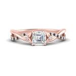 Load image into Gallery viewer, infinity-daisy-floral-asscher-cut-black-diamond-engagement-ring-in-rose-gold-FD9986ASRGBLACK-NL-RG
