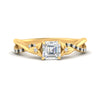 Load image into Gallery viewer, infinity-daisy-floral-asscher-cut-black-diamond-engagement-ring-in-yellow-gold-FD9986ASRGBLACK-NL-YG