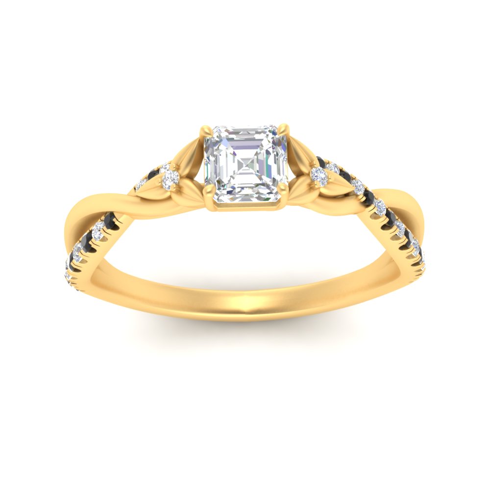 infinity-daisy-floral-asscher-cut-black-diamond-engagement-ring-in-yellow-gold-FD9986ASRGBLACK-NL-YG