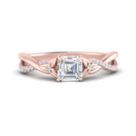 Load image into Gallery viewer, infinity-daisy-floral-asscher-cut-diamond-engagement-ring-in-rose-gold-FD9986ASR-NL-RG
