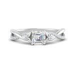 Load image into Gallery viewer, infinity-daisy-floral-asscher-cut-diamond-engagement-ring-in-white-gold-FD9986ASR-NL-WG
