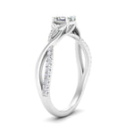 Load image into Gallery viewer, infinity-daisy-floral-asscher-cut-diamond-engagement-ring-in-white-gold-FD9986ASR-NL-WG
