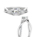 Thumbnail 9 - infinity-daisy-floral-asscher-cut-diamond-engagement-ring-in-white-gold-FD9986ASR-NL-WG
