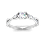 Load image into Gallery viewer, infinity-daisy-floral-asscher-cut-diamond-engagement-ring-in-white-gold-FD9986ASR-NL-WG
