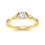 Load image into Gallery viewer, infinity-daisy-floral-asscher-cut-diamond-engagement-ring-in-yellow-gold-FD9986ASR-NL-YG
