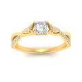 Thumbnail 5 - infinity-daisy-floral-asscher-cut-diamond-engagement-ring-in-yellow-gold-FD9986ASR-NL-YG