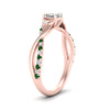Load image into Gallery viewer, infinity-daisy-floral-asscher-cut-emerald-engagement-ring-in-rose-gold-FD9986ASRGEMGR-NL-RG