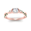 Load image into Gallery viewer, infinity-daisy-floral-asscher-cut-emerald-engagement-ring-in-rose-gold-FD9986ASRGEMGR-NL-RG