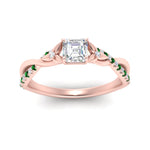 Load image into Gallery viewer, infinity-daisy-floral-asscher-cut-emerald-engagement-ring-in-rose-gold-FD9986ASRGEMGR-NL-RG
