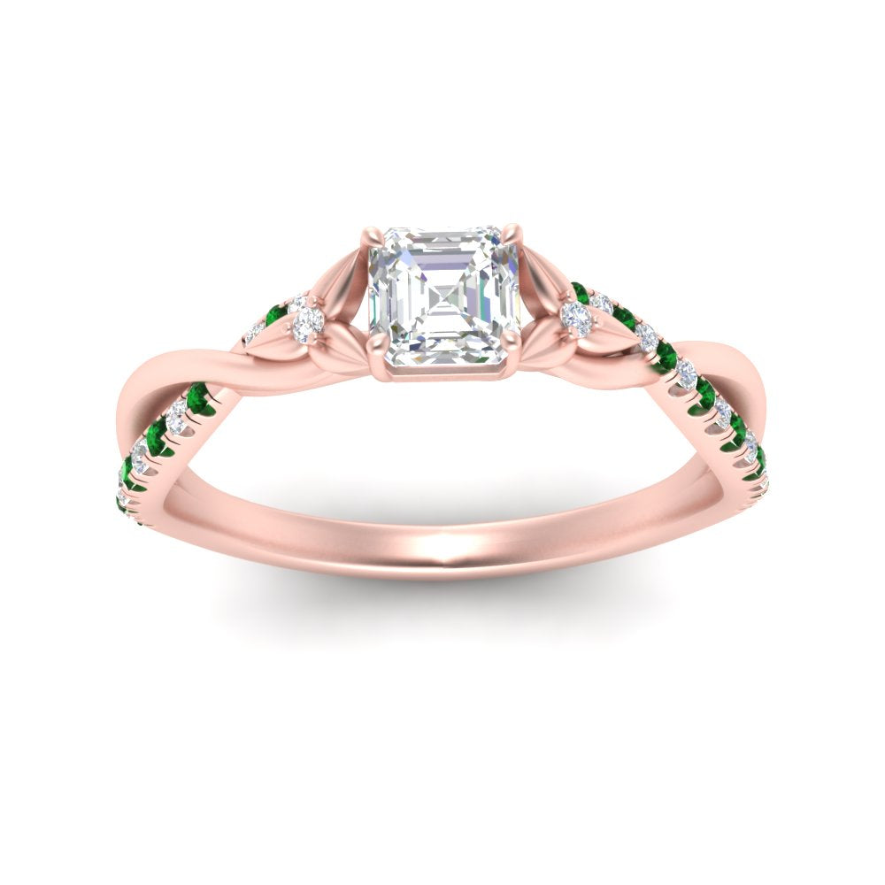 infinity-daisy-floral-asscher-cut-emerald-engagement-ring-in-rose-gold-FD9986ASRGEMGR-NL-RG