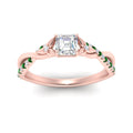 Thumbnail 63 - infinity-daisy-floral-asscher-cut-emerald-engagement-ring-in-rose-gold-FD9986ASRGEMGR-NL-RG