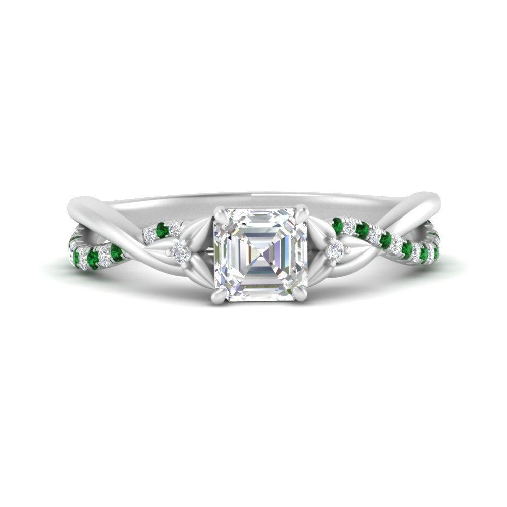 infinity-daisy-floral-asscher-cut-emerald-engagement-ring-in-white-gold-FD9986ASRGEMGR-NL-WG