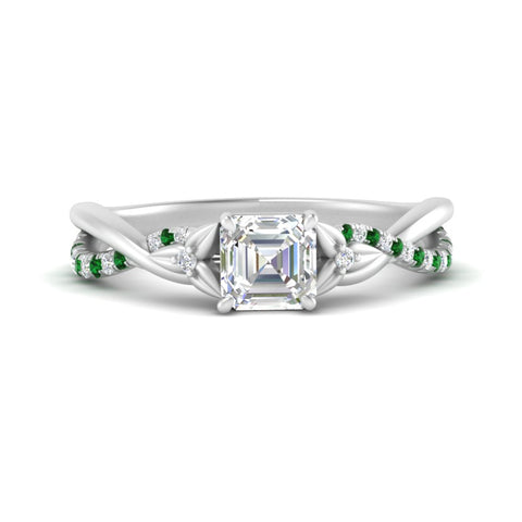infinity-daisy-floral-asscher-cut-emerald-engagement-ring-in-white-gold-FD9986ASRGEMGR-NL-WG