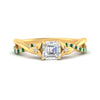 Load image into Gallery viewer, infinity-daisy-floral-asscher-cut-emerald-engagement-ring-in-yellow-gold-FD9986ASRGEMGR-NL-YG