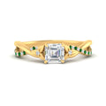 Thumbnail 53 - infinity-daisy-floral-asscher-cut-emerald-engagement-ring-in-yellow-gold-FD9986ASRGEMGR-NL-YG