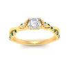 Load image into Gallery viewer, infinity-daisy-floral-asscher-cut-emerald-engagement-ring-in-yellow-gold-FD9986ASRGEMGR-NL-YG