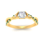 Load image into Gallery viewer, infinity-daisy-floral-asscher-cut-emerald-engagement-ring-in-yellow-gold-FD9986ASRGEMGR-NL-YG
