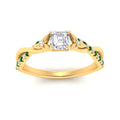Thumbnail 55 - infinity-daisy-floral-asscher-cut-emerald-engagement-ring-in-yellow-gold-FD9986ASRGEMGR-NL-YG