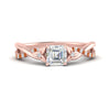 Load image into Gallery viewer, infinity-daisy-floral-asscher-cut-orange-sapphire-engagement-ring-in-rose-gold-FD9986ASRGSAOR-NL-RG