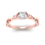 Load image into Gallery viewer, infinity-daisy-floral-asscher-cut-orange-sapphire-engagement-ring-in-rose-gold-FD9986ASRGSAOR-NL-RG
