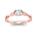 Thumbnail 51 - infinity-daisy-floral-asscher-cut-orange-sapphire-engagement-ring-in-rose-gold-FD9986ASRGSAOR-NL-RG