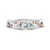 Load image into Gallery viewer, infinity-daisy-floral-asscher-cut-orange-sapphire-engagement-ring-in-white-gold-FD9986ASRGSAOR-NL-WG