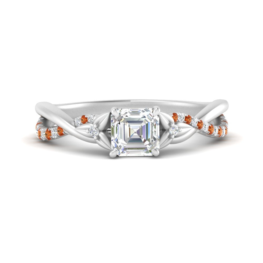 infinity-daisy-floral-asscher-cut-orange-sapphire-engagement-ring-in-white-gold-FD9986ASRGSAOR-NL-WG